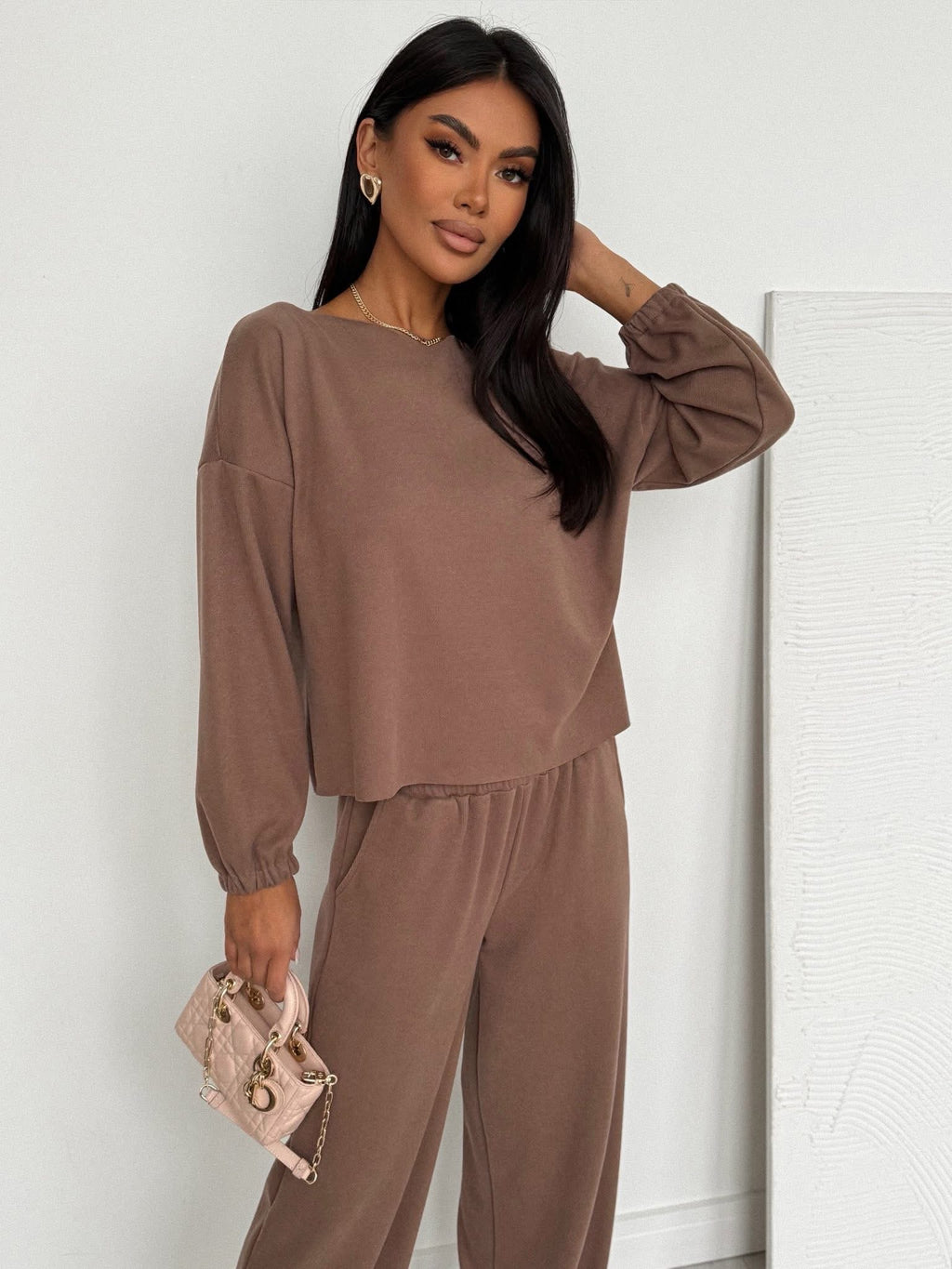 KOMPLET SOFT RELAX JASNY BRĄZ