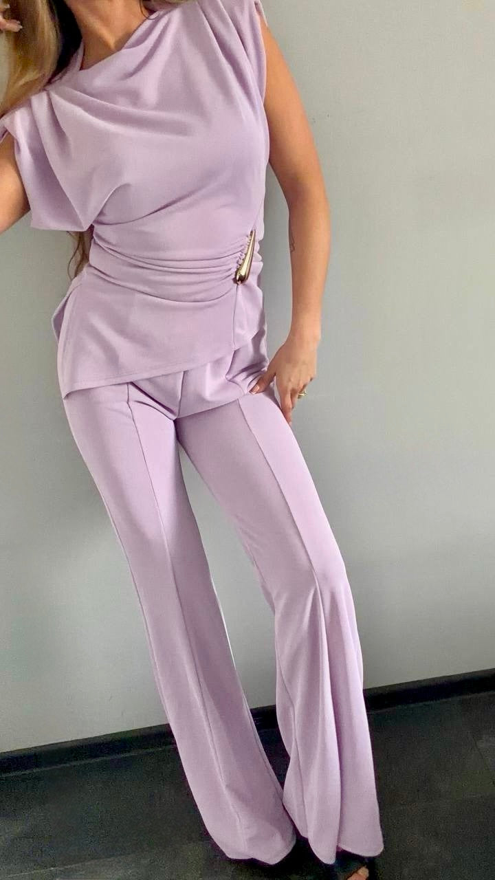 LETNI ALA'GARNITUR BEŻ LILA