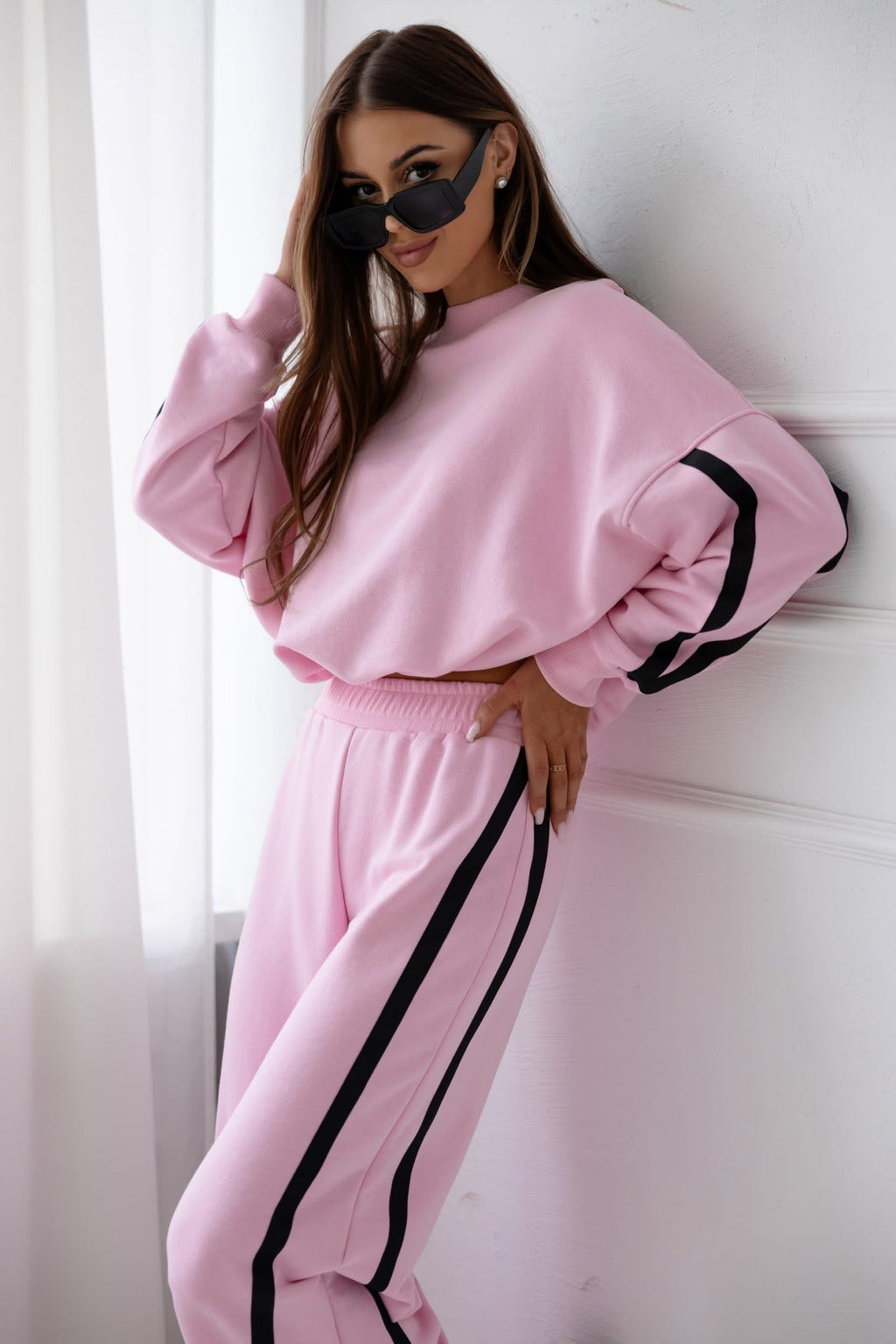 KOMPLET VISSION BABY PINK / BLACK LAMPAS