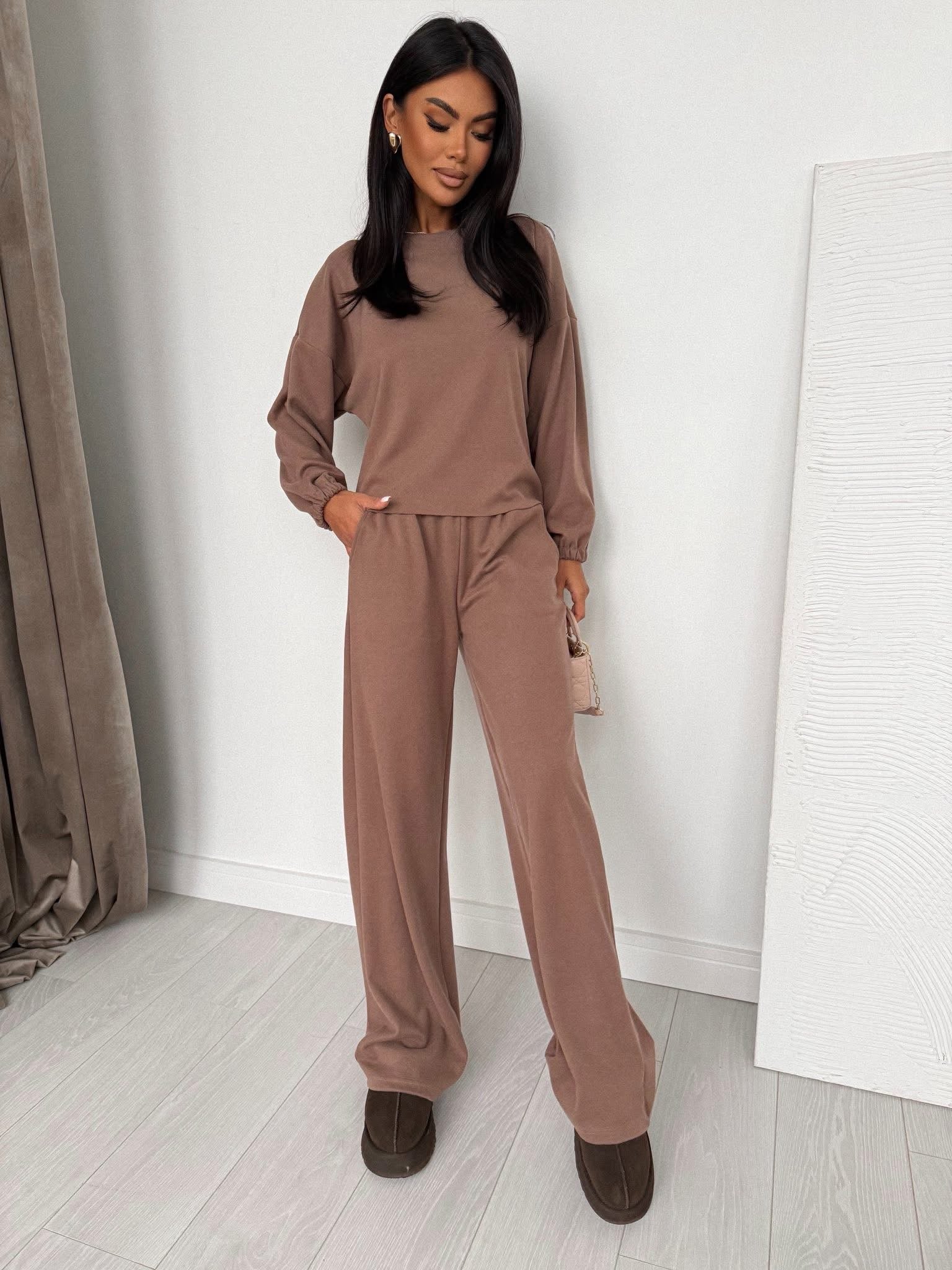 KOMPLET SOFT RELAX JASNY BRĄZ