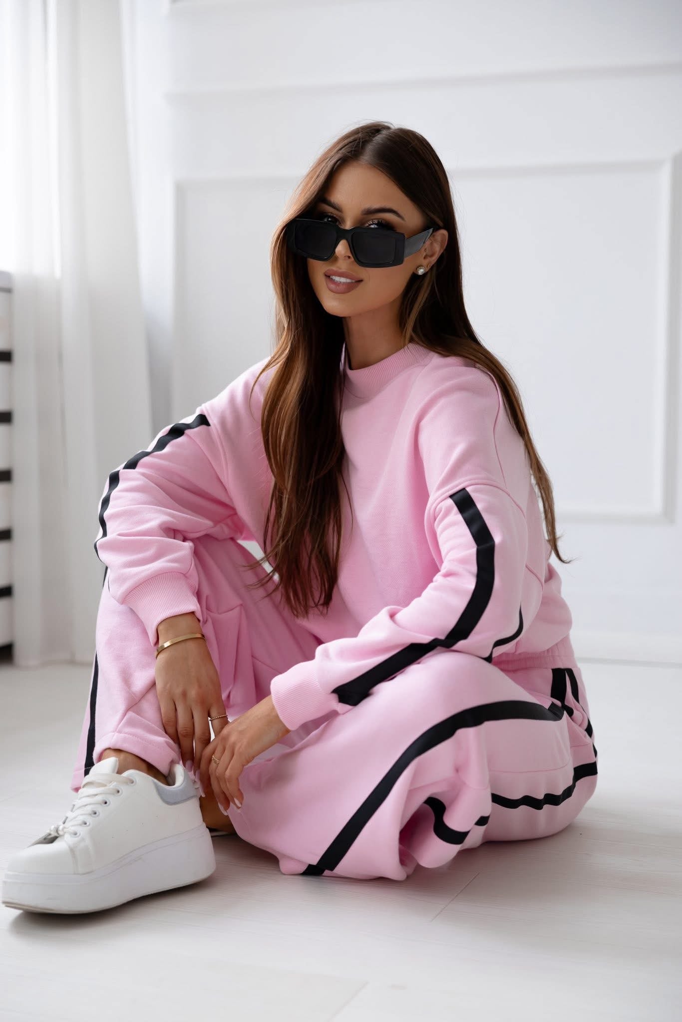 KOMPLET VISSION BABY PINK / BLACK LAMPAS